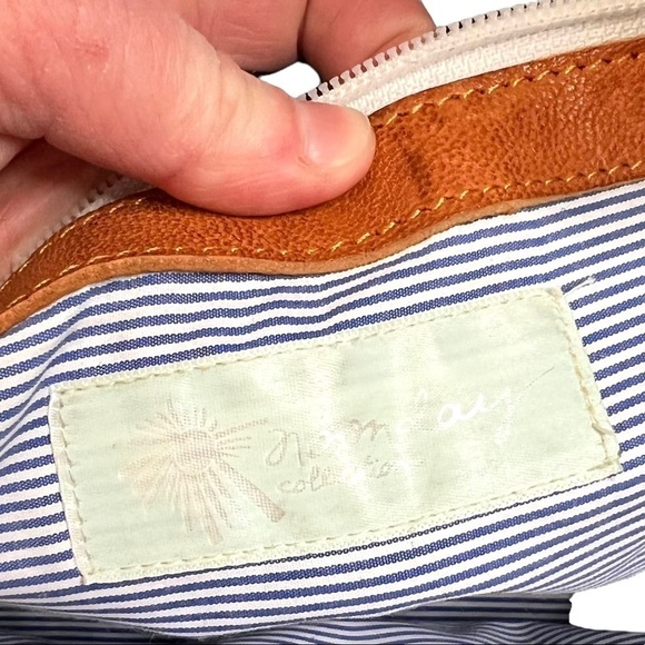 Noonday Collection Rustic Leather Artisan Bohemian Hobo Tote Purse Made In India - Picture 5 of 16